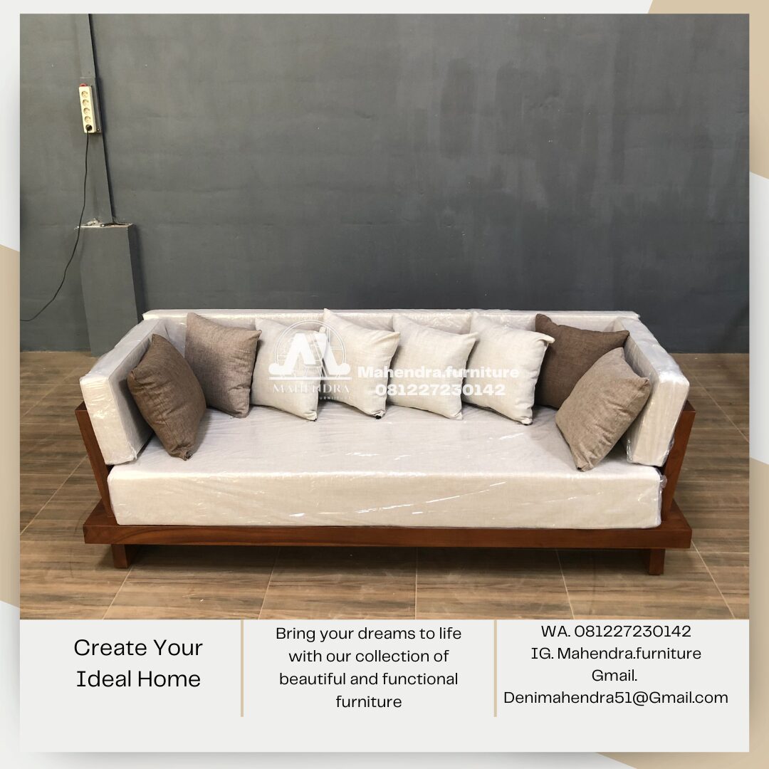 Sofa Tamu Kursi Tamu Kayu Jati Minimalis Modern