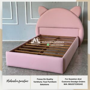 Dipan tempat tidur anak cewek karakter hello kitty lapisan busa