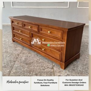 Buffet TV laci Kayu Jati Meja TV Laci Minimalis