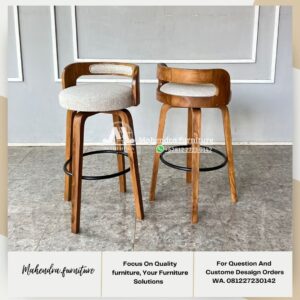 Kursi bar tinggi kayu jati kursi bar modern minimalis mewah