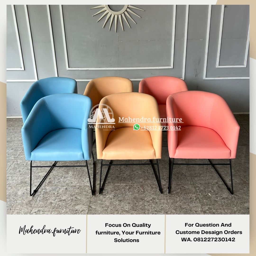 348 (7) Kursi Estetis Warna Pastel untuk Cafe & Interior Rumah - Gambar 1