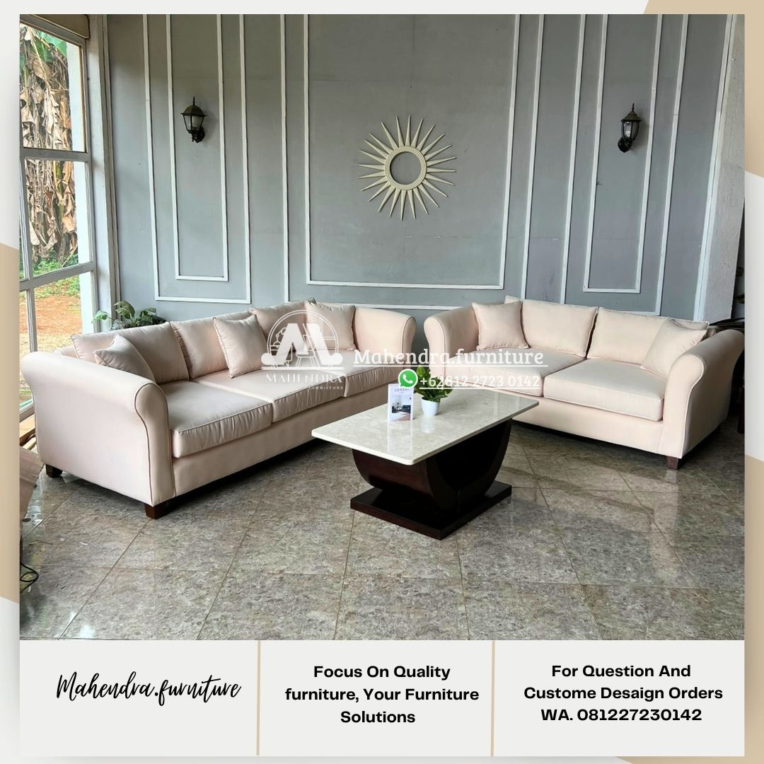 Sofa L Shape Modern Minimalis Mewah Set Sofa Sudut