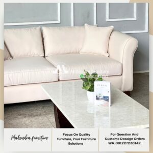 Sofa L Shape Modern Minimalis Mewah Set Sofa Sudut - Gambar 4