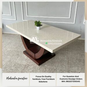 Meja Makan Marmer Eksklusif Model Kontemporer - Gambar 6