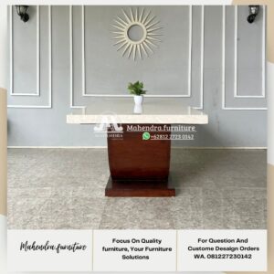 Meja Makan Marmer Eksklusif Model Kontemporer - Gambar 3