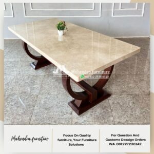 Meja Makan Marmer 180×90 Cm Minimalis Modern Premium - Gambar 5
