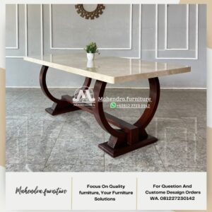 Meja Makan Marmer 180×90 Cm Minimalis Modern Premium