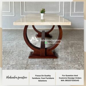 Meja Makan Marmer 180×90 Cm Minimalis Modern Premium - Gambar 2