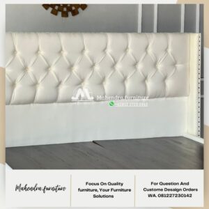 Bed Frame Tempat Tidur Putih Minimalis Modern Ukuran King Size - Gambar 4