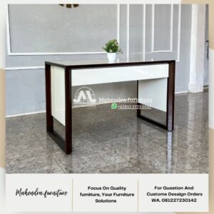 Meja Kerja 2 Laci Minimalis Modern Putih Kantor dan Rumah - Gambar 6