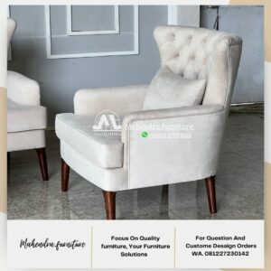 Set Sofa Tamu Minimalis Modern Kursi Empuk dengan Ottoman - Gambar 4