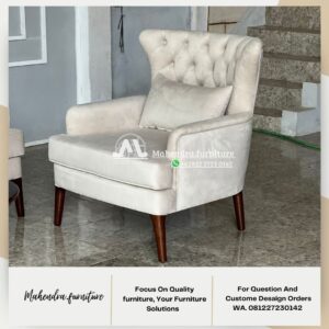 Set Sofa Tamu Minimalis Modern Kursi Empuk dengan Ottoman - Gambar 6