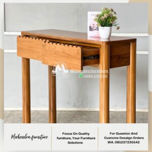 Meja Konsol Jati Minimalis 2 Laci Modern Minimalis - Gambar 6