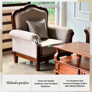 Set sofa tamu 321 seater mewah - Gambar 3