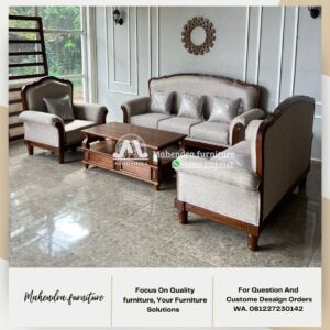 Set sofa tamu 321 seater mewah - Gambar 5