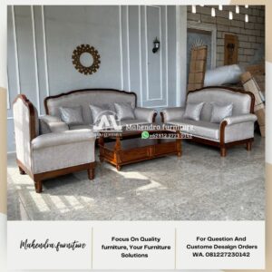 Set sofa tamu 321 seater mewah - Gambar 8