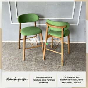 Kursi bar jati tinggi modern scandinavian