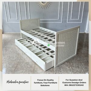 Dipan Tempat Tidur Anak Sorong dengan laci - Gambar 6