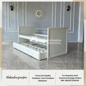 Dipan Tempat Tidur Anak Sorong dengan laci - Gambar 7