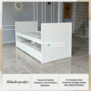 Dipan Tempat Tidur Anak Sorong dengan laci - Gambar 8