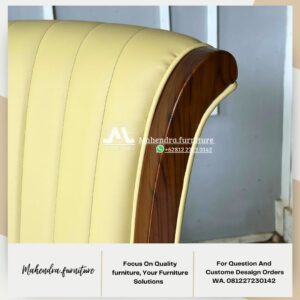 Set Meja Makan Marmer Stella 6 Kursi Kayu Jati Modern 180x90 - Gambar 5