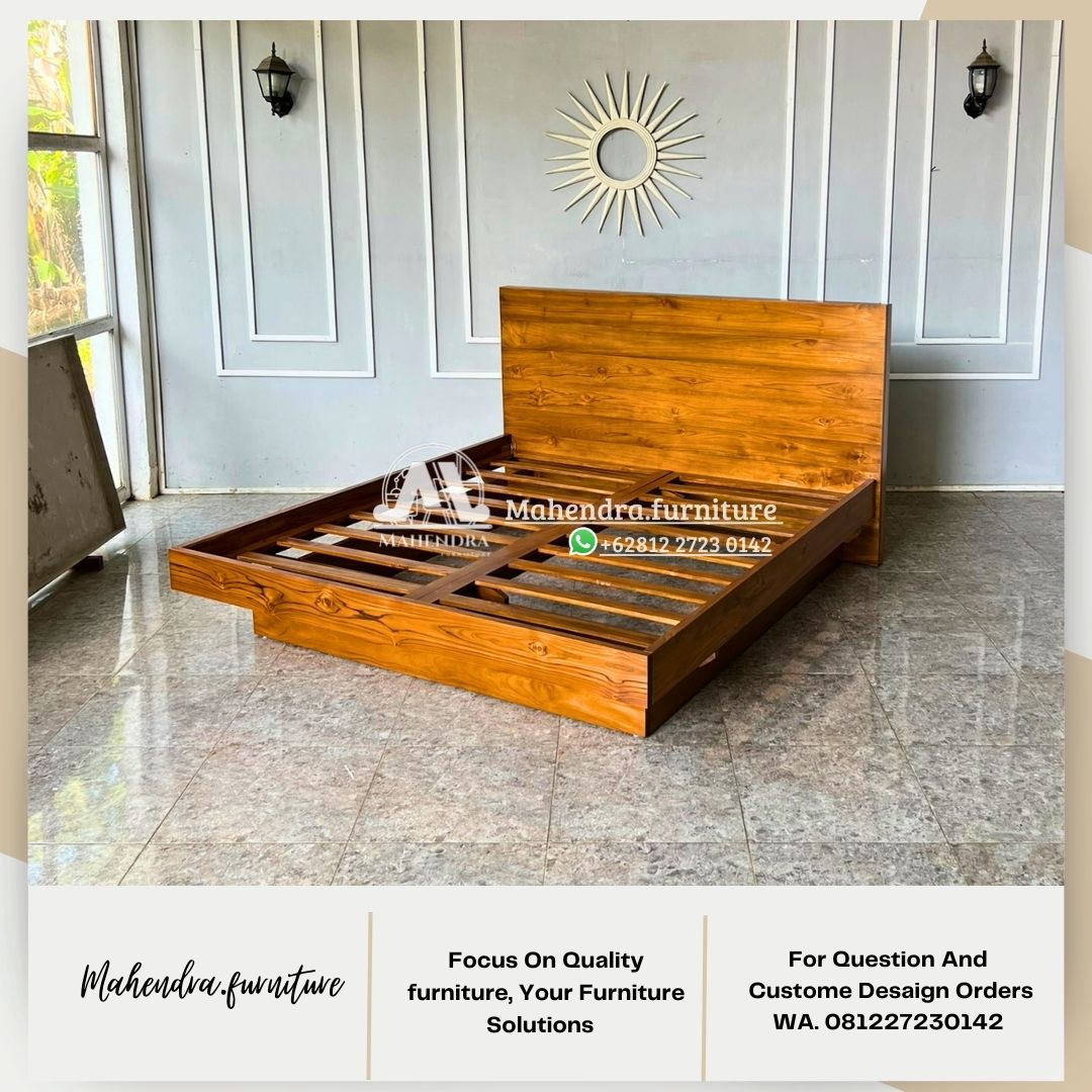 Dipan Tempat Tidur Jati 180x200 Melayang Minimalis