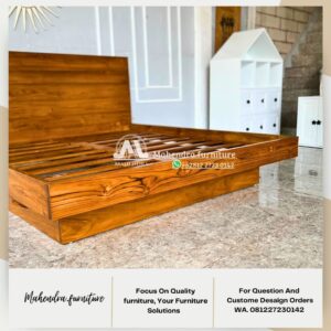 Dipan Tempat Tidur Jati 180x200 Melayang Minimalis - Gambar 5