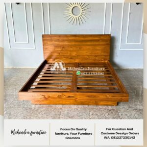 Dipan Tempat Tidur Jati 180x200 Melayang Minimalis - Gambar 7
