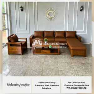 Set Kursi Sofa Tamu Jati Minimalis Mewah