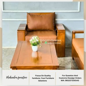 Set Kursi Sofa Tamu Jati Minimalis Mewah - Gambar 8